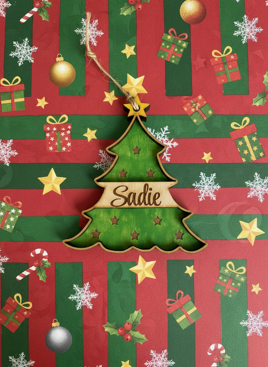 Custom Name Christmas Tree Ornament