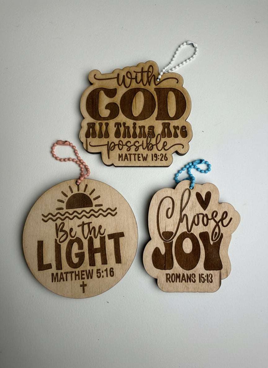 Custom Scripture Keychains