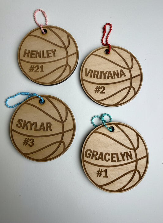 Custom Basketball Name Keychain