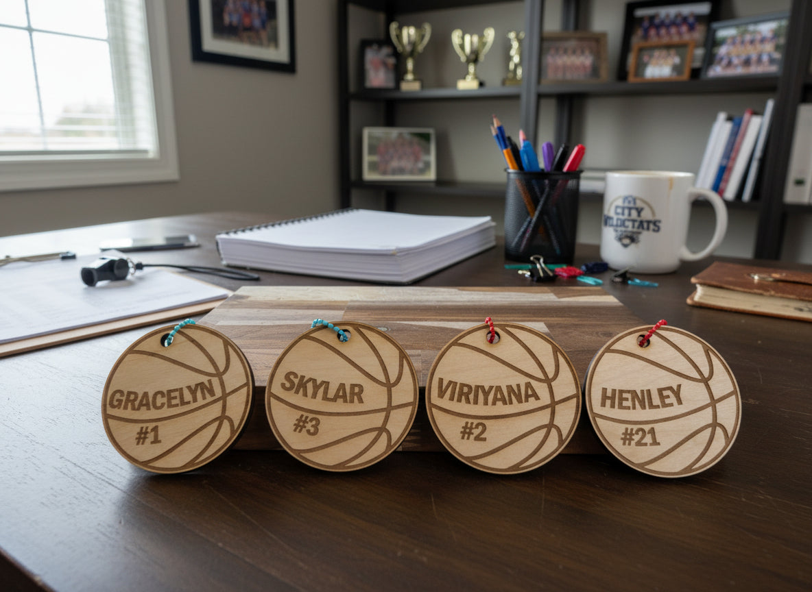 Custom Basketball Name Keychain