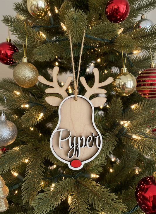 Custom Rudolph Name Ornament