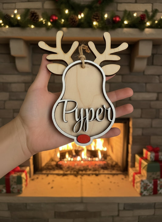 Custom Rudolph Name Ornament