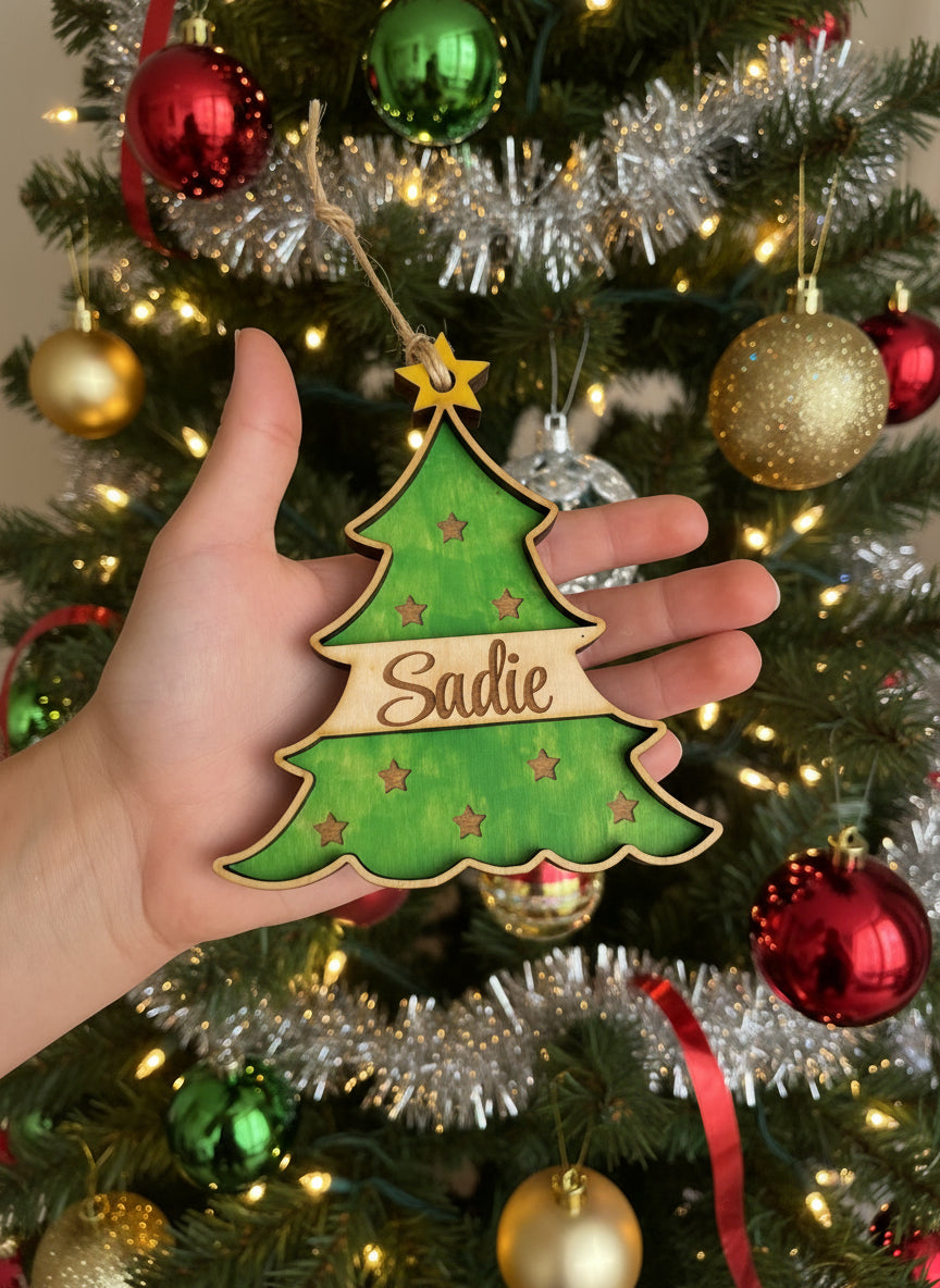 Custom Name Christmas Tree Ornament