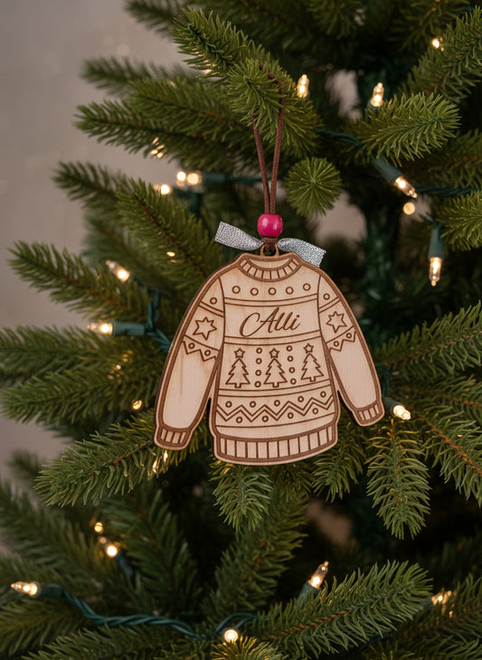 Personalized Sweater Christmas Ornament