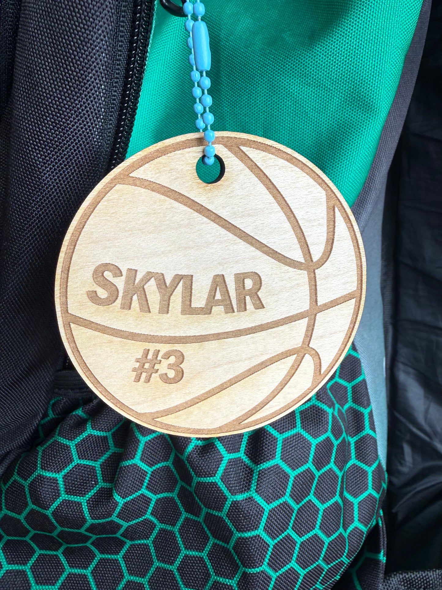 Custom Basketball Name Keychain