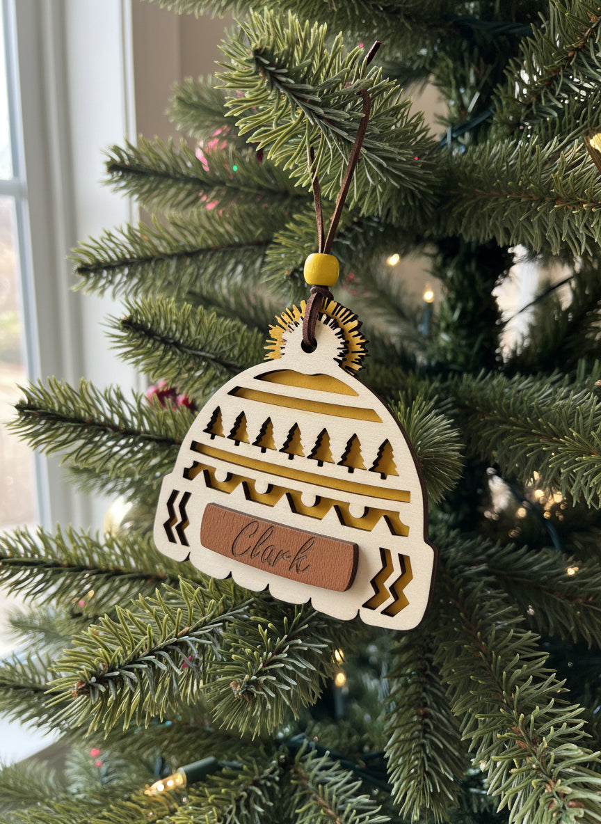 Personalized Winter Hat Ornament
